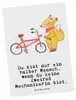Mr. & Mrs. Panda Postkarte Zweirad Mechanikerin Herz - Weiß Produktbild-Vorschau 1