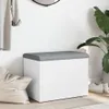 vidaXL Banc avec espace de rangement blanc 62x42x45 cm Bois Voir les images du produit 3