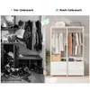 VOWNER Garderobe met zitbank, 3 lades en kledingroede, Productafbeelding-voorbeeld 5