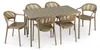 Gartenmöbel Set NARCISO mit Tisch und 6 Stühlen, champagner Produktbild-Vorschau 2