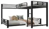 Letto a castello in metallo, dimensioni 90x200 cm sopra e Anteprima dell’immagine prodotto 5