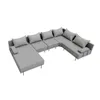 TRADA Gartenecksofa Bahama XL Streifen Grau 370x175 cm Produktbild-Vorschau 2