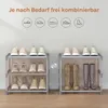 WOLTU Schuhregal schmal 3 Ebenen, Metall, für 6 Paar Produktbild-Vorschau 5