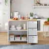 A kitchen island cart with storage and drawers, set in a kitchen environment. Náhľad obrázku produktu