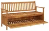 vidaXL Gartenbank mit Stauraum 148 cm Massivholz Akazie Produktbild-Vorschau 4