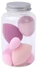 Set mit 7 Make-up-Schwämmchen und einem Behälter für Produktbild-Vorschau 2