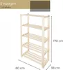 STOLMAK Holzregal Bücherregal 80x170x38 (BxHxT) Wandregal Produktbild-Vorschau 2