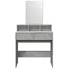 A vanity table with a mirror and storage shelves, presented against a white background. Podgląd zdjęcia produktu