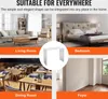 Collage showing a clear acrylic console table in different home settings like living room, bedroom, dining room, and foyer. Náhled obrázku produktu
