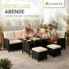 Juskys Polyrattan Lounge Manacor - Sofa, Tisch, Hocker & Produktbild-Vorschau 7