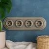 Gniazdo podtynkowe porcelanowe retro 4-drożne, All-in-One, Podgląd zdjęcia produktu 5