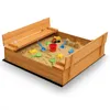 Pieskovisko FCH s lavičkami a vekom 110 x 110 x 21 cm Náhľad obrázku produktu 2