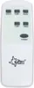 A white remote control with black buttons and text. Produktbild-Vorschau