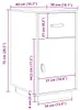 vidaXL Psací stůl Skříňka bílá 40x50x75 cm Masivní Náhled obrázku produktu 8