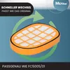 A product image featuring an air filter with text overlays and graphic elements. Produktbild-Vorschau