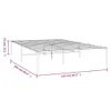 vidaXL Rama łóżka metalowa biała 120x200 cm Podgląd zdjęcia produktu 14