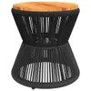 vidaXL Couchtisch mit Drahtgestell Schwarz Ø 45x44 cm Produktbild-Vorschau 1