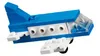 A close-up studio shot of a blue and white LEGO airplane. Produktbild-Vorschau