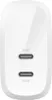 A white Belkin USB-C charger with two ports is shown against a white background. Produktbild-Vorschau