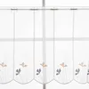 Scheibengardinen Stoff Meterware nähfrei Stickerei weiß Produktbild-Vorschau 6