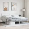 vidaXL Struttura letto con testiera in metallo bianco Anteprima dell’immagine prodotto 9