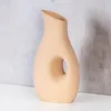 Vase H22cm Blumenvase Keramik Sand Beige Tischdeko Dekovase Produktbild-Vorschau 3