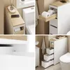 SoBuy Mobile bagno basso Con ruote Bianco stile scandinavo Anteprima dell’immagine prodotto 9