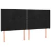 vidaXL Kopfteil mit Ohren Schwarz 203x16x118/128 cm Samt Produktbild-Vorschau 1