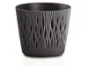 A dark gray, textured plant pot is shown against a white background. Produktbild-Vorschau