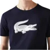 Lacoste Sport Herren T-Shirt Navy mit Krokodilaufdruck Weiß Produktbild-Vorschau 2