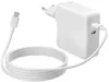 A white USB-C power adapter and cable on a white background. Produktbild-Vorschau