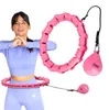 Hula hoop de massage ONE Fitness OHA02 avec poids rose Voir les images du produit 11