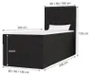 Bett, Boxspringbett MERA PREMIUM MINI 100x200cm +Topper Produktbild-Vorschau 5