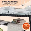 CASARIA® Polyrattan Gartentisch 190x90x74cm mit Ablage Glas Produktbild-Vorschau 4