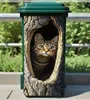 GKA Mülltonnenaufkleber Katze im Baumstamm Aufkleber für Produktbild-Vorschau 2