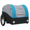 vidaXL Fahrradanhänger Schwarz und Blau 45 kg Eisen Produktbild-Vorschau 4
