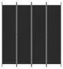 vidaXL Paravento a 4 ante, nero, 200x220 cm, in tessuto Anteprima dell’immagine prodotto 3