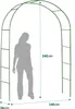 Plonos PL-990, pergola da giardino ad arco, 240 cm, verde Anteprima dell’immagine prodotto 6