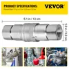 VEVOR 3/4NPT hydraulische Schnellkupplung, Produktbild-Vorschau 7