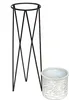 DanDiBo Tabouret à fleurs avec pot Métal Noir Blanc L 75 cm Voir les images du produit 4