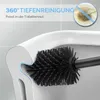 Silikon-Toilettenbürste aus Edelstahl: Tiefenreinigung mit Produktbild-Vorschau 5
