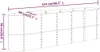 A diagram showing the dimensions of a raised garden bed. Podgląd zdjęcia produktu