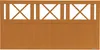 Vorgartenzaun Konsta Provence 180 x 90 cm kirschbaumoptik Produktbild-Vorschau 1