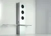 Turm Energiebox Design Edelstahl mit Glas weiß - Schuko Produktbild-Vorschau 4