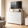 Comò HOMCOM a 4 cassetti, credenza con 1 anta e ripiano Anteprima dell’immagine prodotto 9