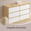 VASAGLE Kommode mit 6 Schubladen Modernes Sideboard für Produktbild-Vorschau 6