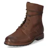 A single brown leather lace-up boot is shown against a white background. Produktbild-Vorschau