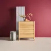 sweeek - Kommode Holzdekor 4 Schubladen - Natur Produktbild-Vorschau 2
