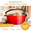 KRUSTENZAUBER Gusseisen Topf [inkl. Gärkorb] - Hochwertiger Produktbild-Vorschau 4