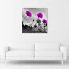 Leinwandbild lila mohnblumen 40x40 cm Feeby lila wandbild Produktbild-Vorschau 2
